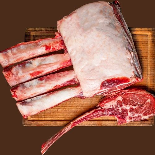 Raw Rack of Lamb Meat